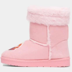 Disney Frozen Kids Pink Faux Fur Ankle Boot