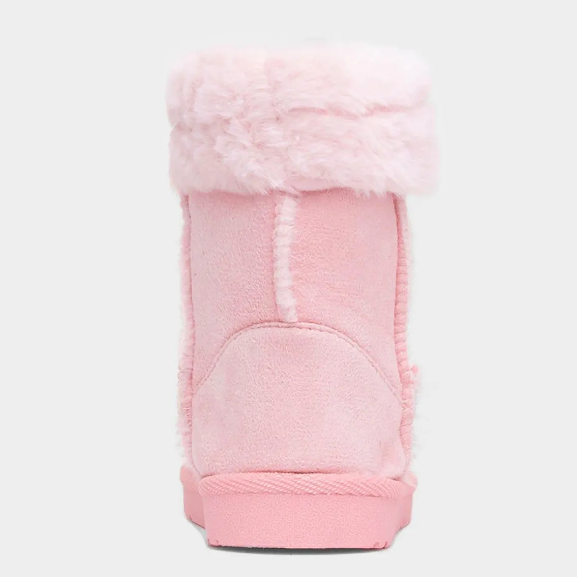 Disney Frozen Kids Pink Faux Fur Ankle Boot