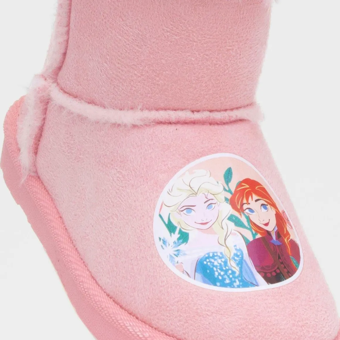 Disney Frozen Kids Pink Faux Fur Ankle Boot