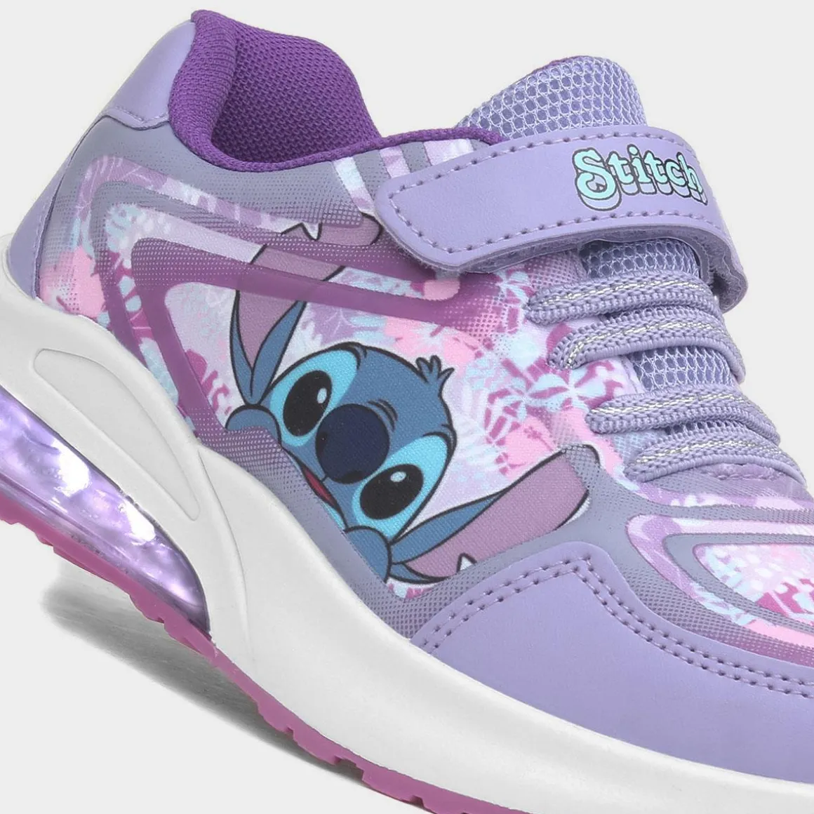 Disney Stitch Alana Kids Purple Light Up Trainer