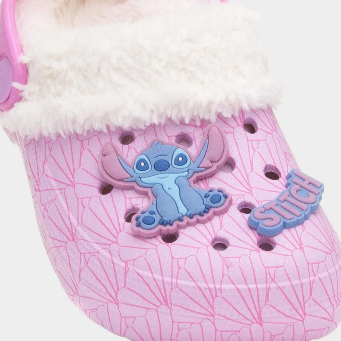 Disney Stitch Birst Kids Pink Warm Lined EVA Clog