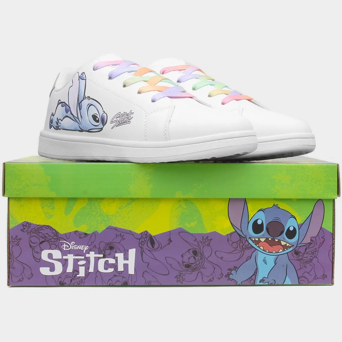 Disney Stitch Womens Multi Lace Up Shoe