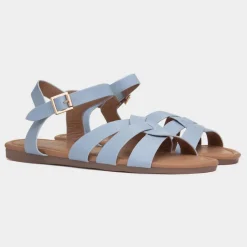 Divaz Antalya Womens Blue Strappy Sandals