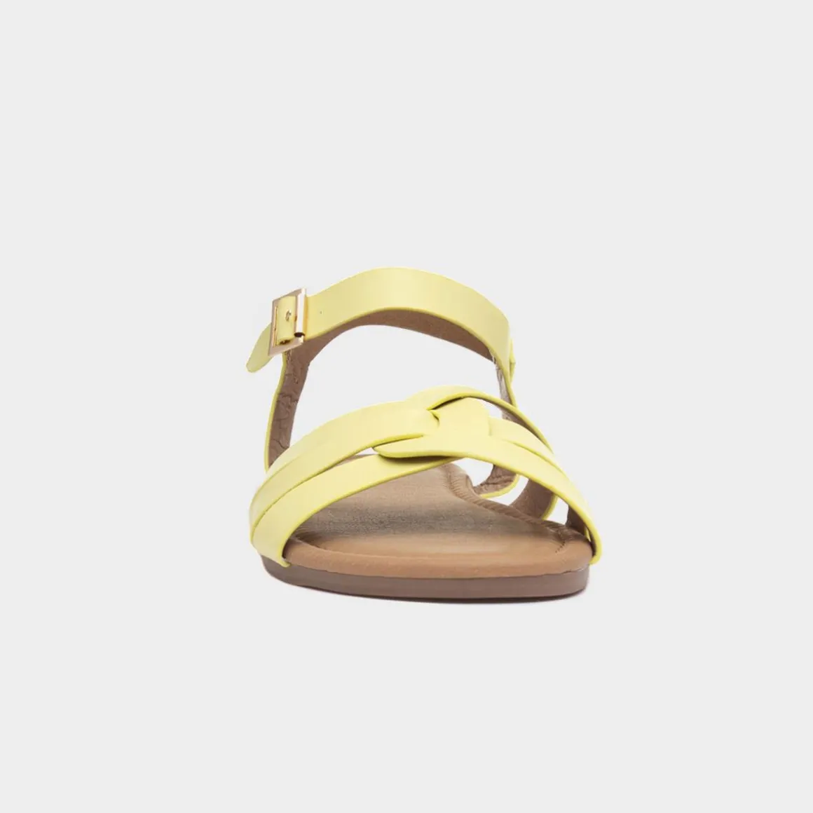 Divaz Antalya Womens Yellow Strappy Sandals