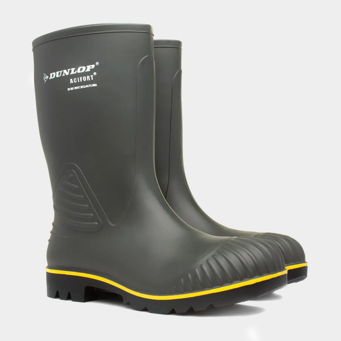 Dunlop Mens Green Heavy Duty Calf Welly B440631