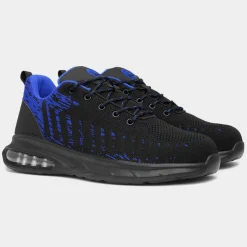 EarthWorks Cement Mens Black & Blue Safety Trainer
