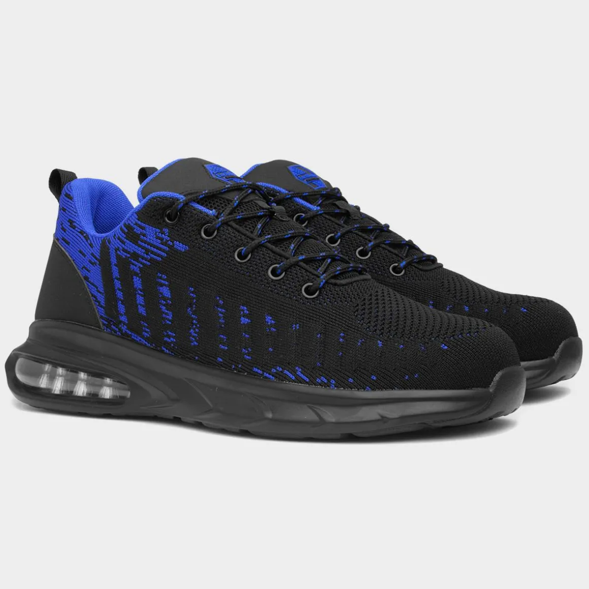 EarthWorks Cement Mens Black & Blue Safety Trainer
