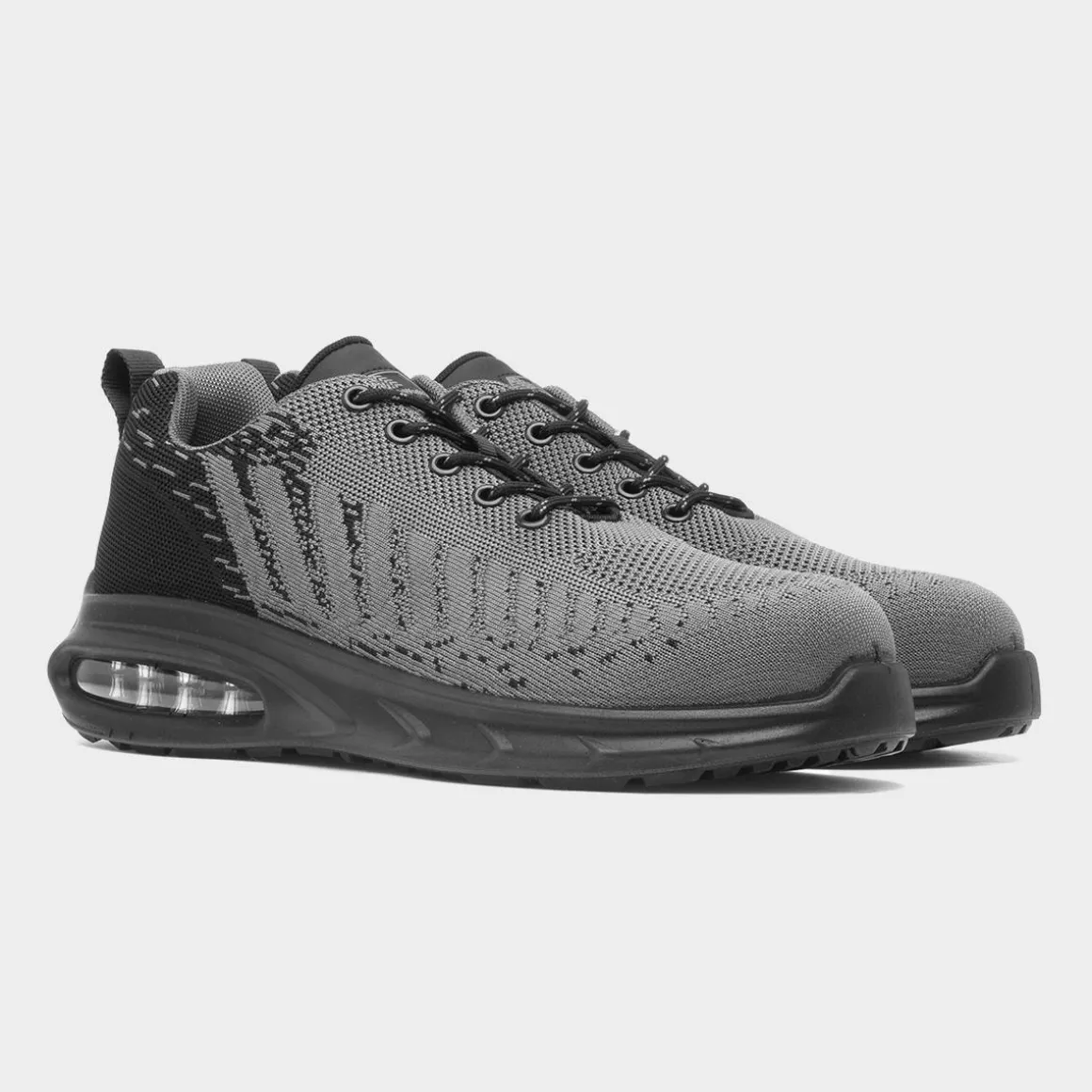 EarthWorks Cement Mens Grey & Black Safety Trainer