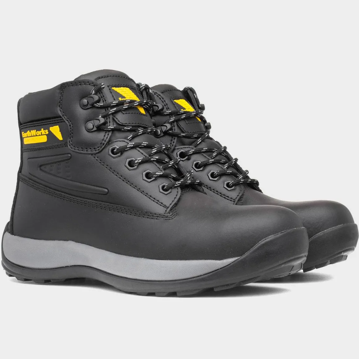EarthWorks Mortar Black Mens Leather Safety Boot
