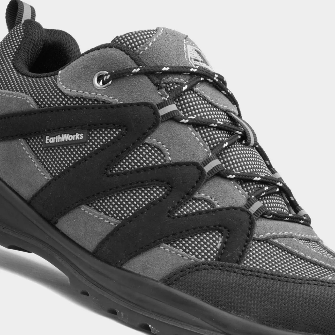EarthWorks Tool Box Mens Grey Lace Up Safety Shoe