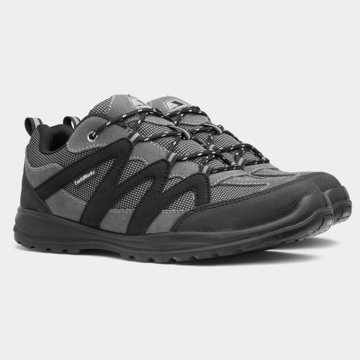 EarthWorks Tool Box Mens Grey Lace Up Safety Shoe