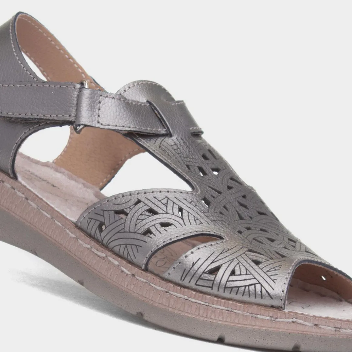 Fleet & Foster Ruth Womens Metallic Leather Sandal
