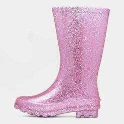 Flurry Girls Pink Glitter Welly