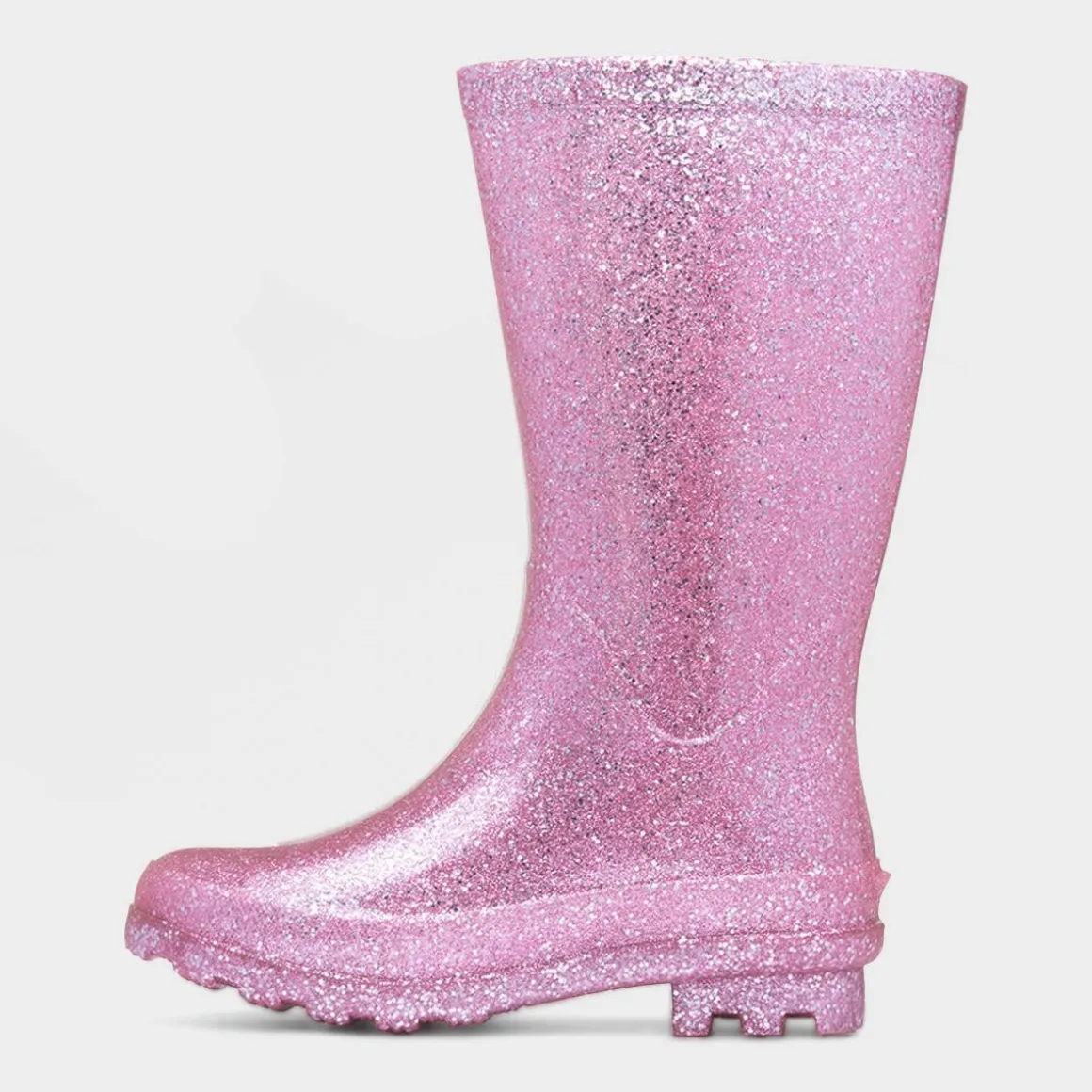 Flurry Girls Pink Glitter Welly