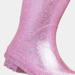 Flurry Girls Pink Glitter Welly