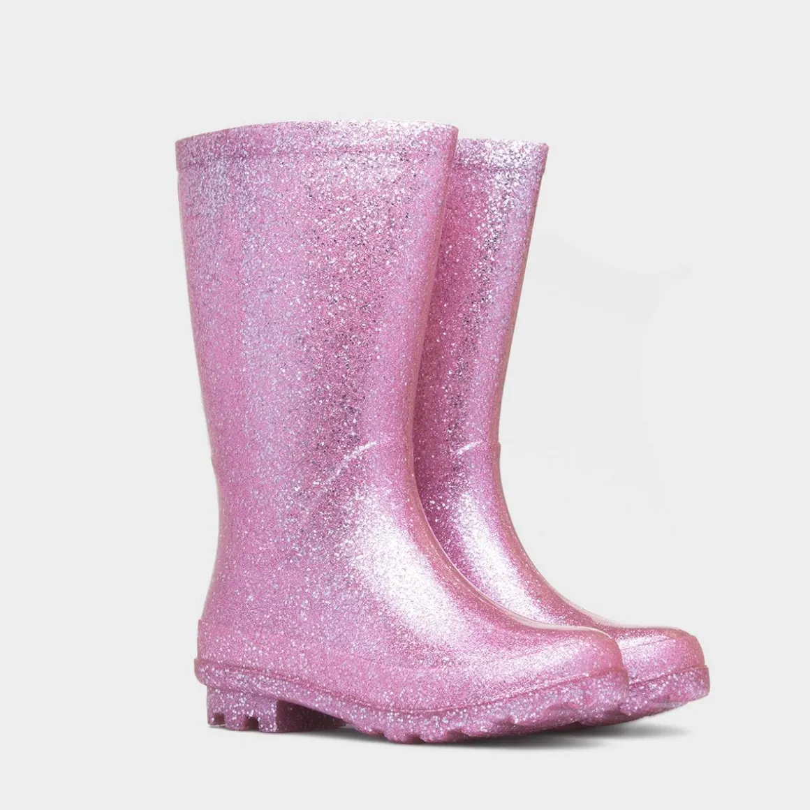 Flurry Girls Pink Glitter Welly