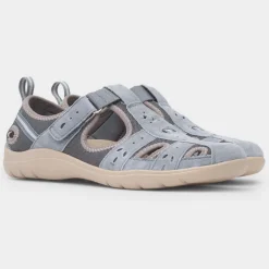 Free Spirit Cleveland Womens Grey Easy Fasten Shoe
