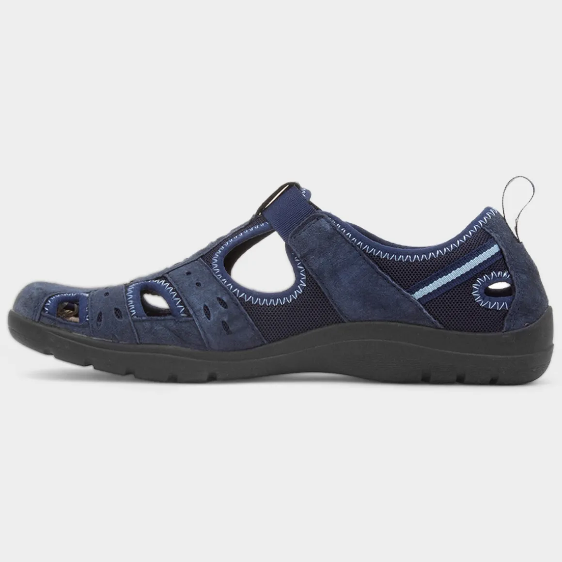 Free Spirit Cleveland Womens Navy Easy Fasten Shoe
