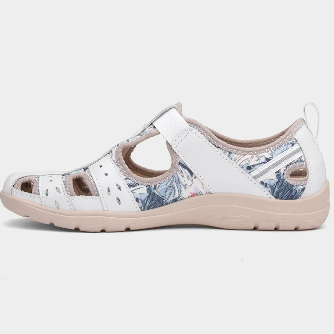 Free Spirit Cleveland Womens White Floral Shoe