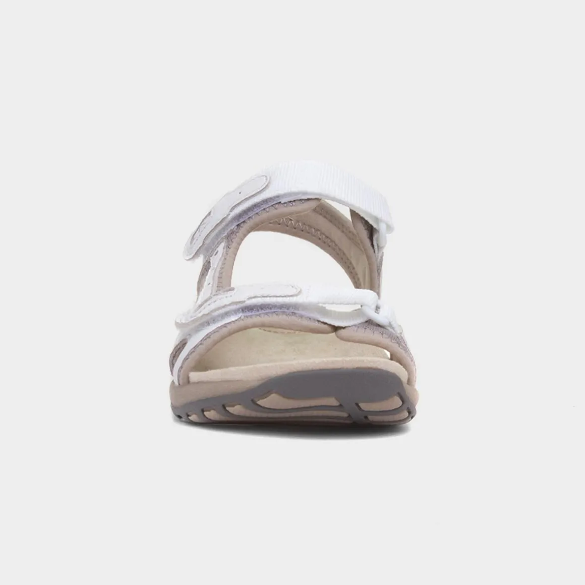 Free Spirit Frisco Womens White Easy Fasten Sandal