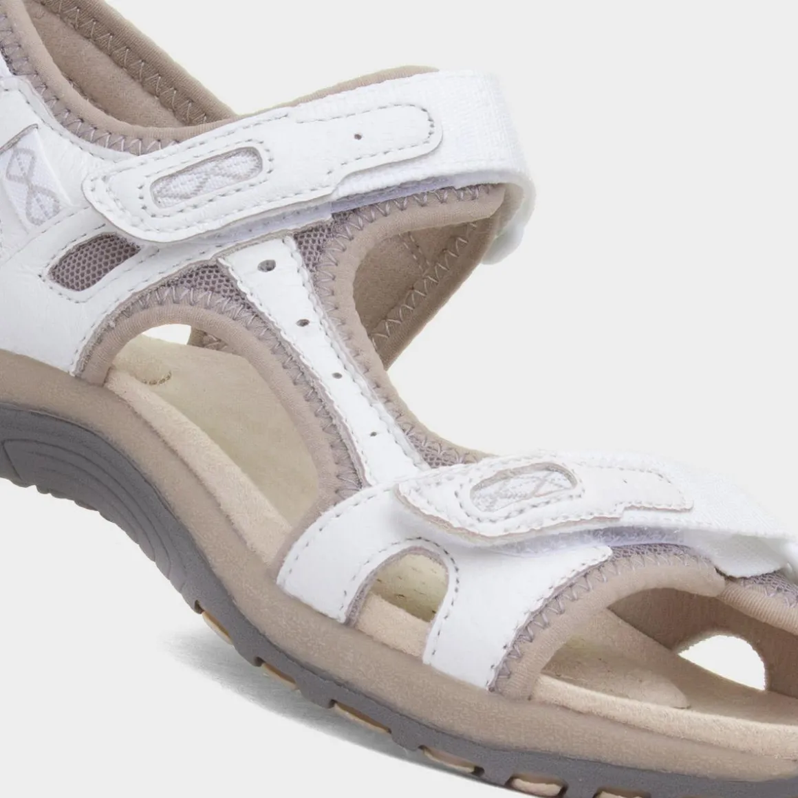 Free Spirit Frisco Womens White Easy Fasten Sandal