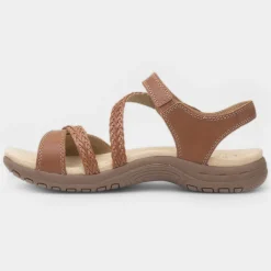 Free Spirit Malibu Womens Tan Leather Sandal