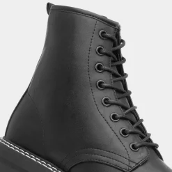 Heart Marissa Womens Black Lace Up Boot
