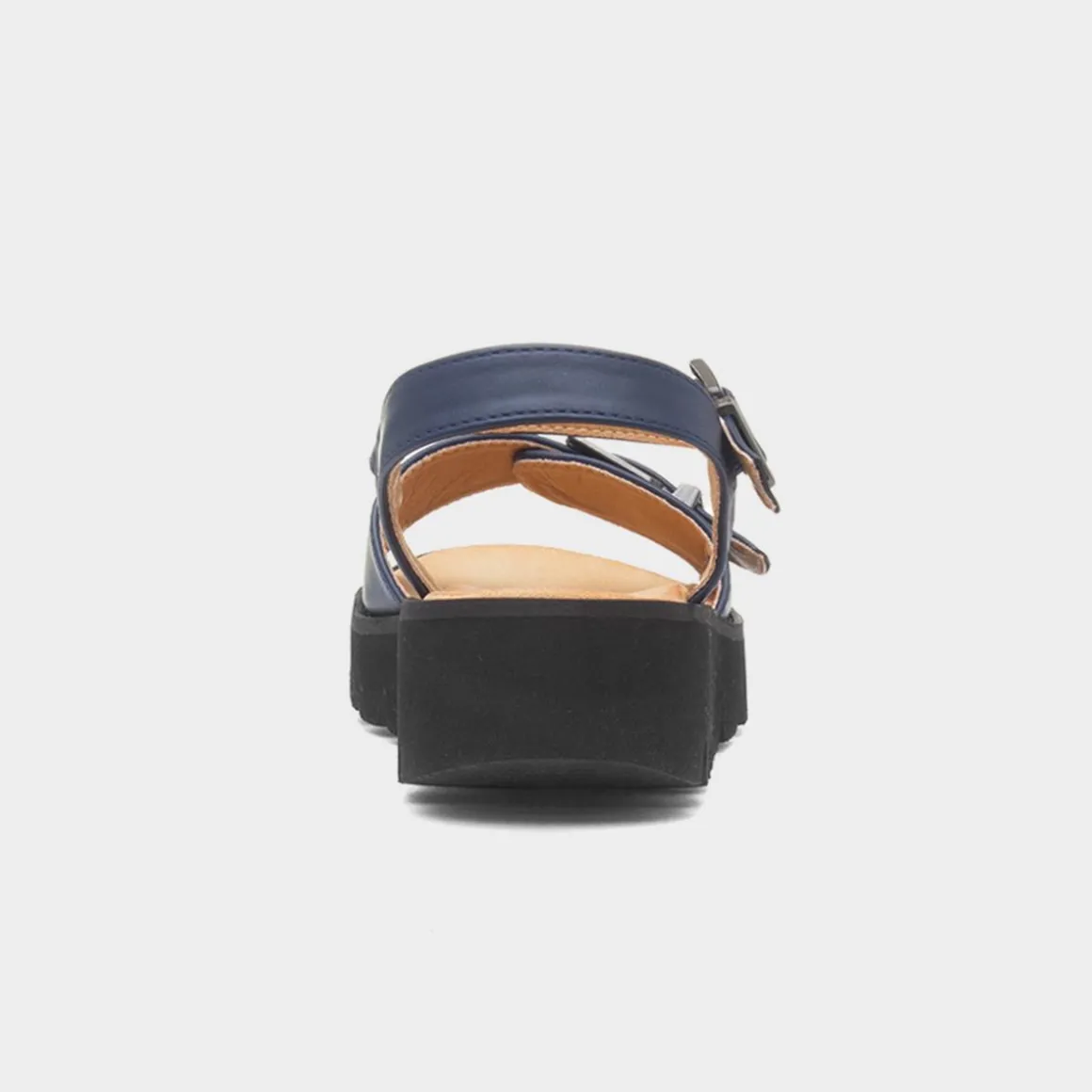 Heavenly Feet Alberta Womens Navy Buckle Sandal