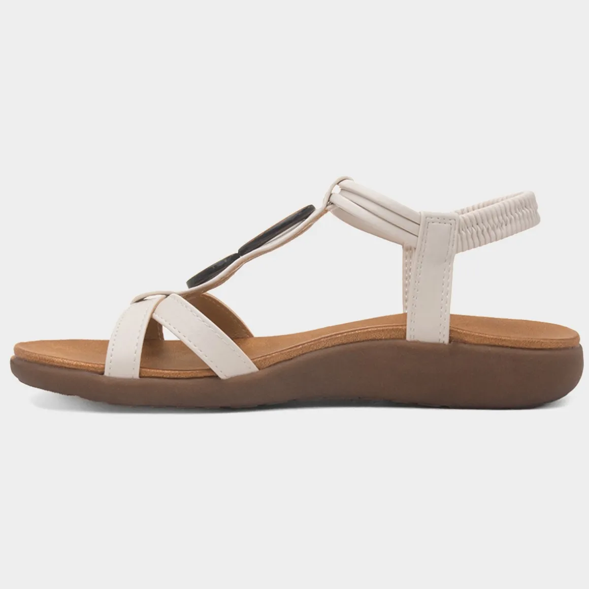 Heavenly Feet Alison Womens Stone Sandal