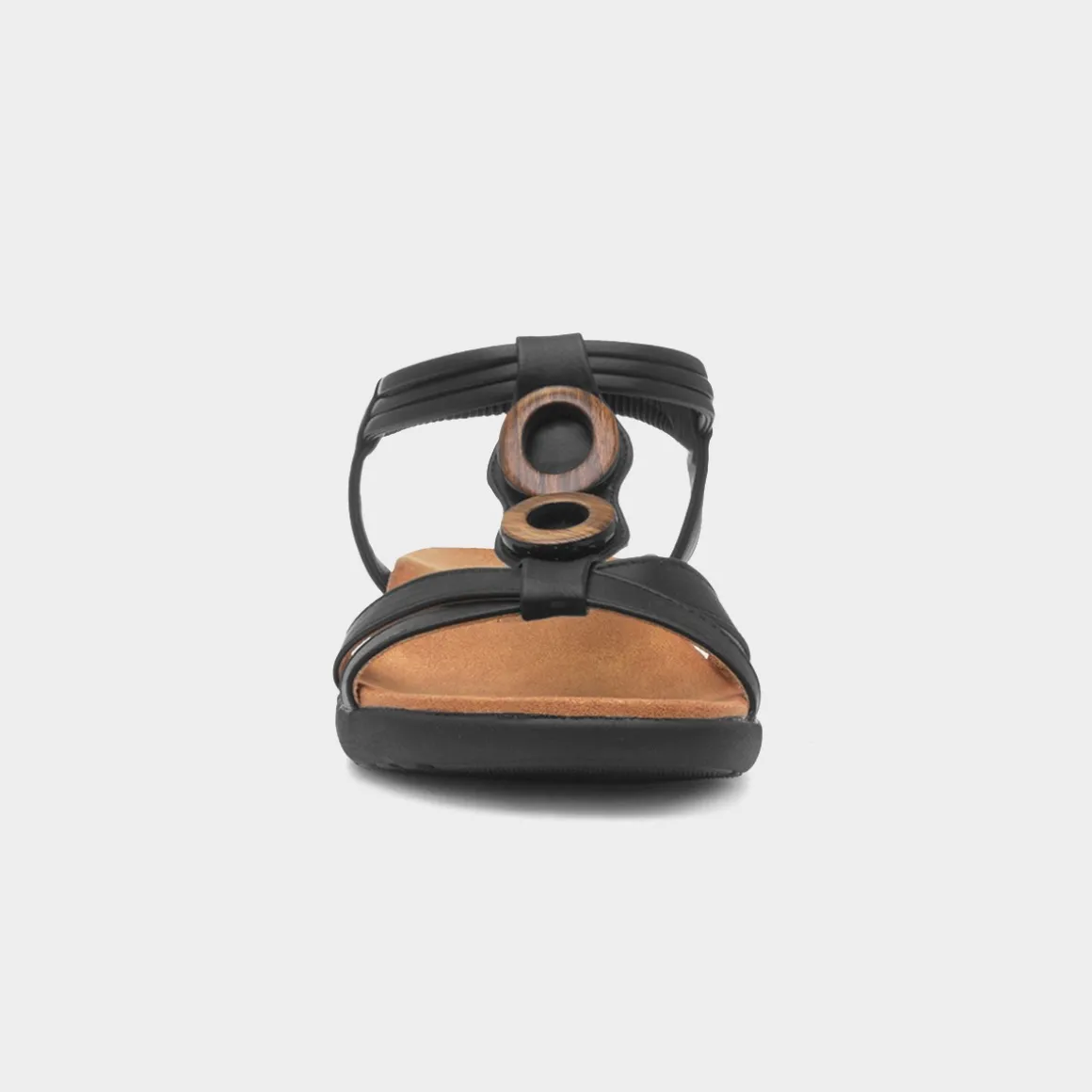 Heavenly Feet Alison Womens Black Sandal