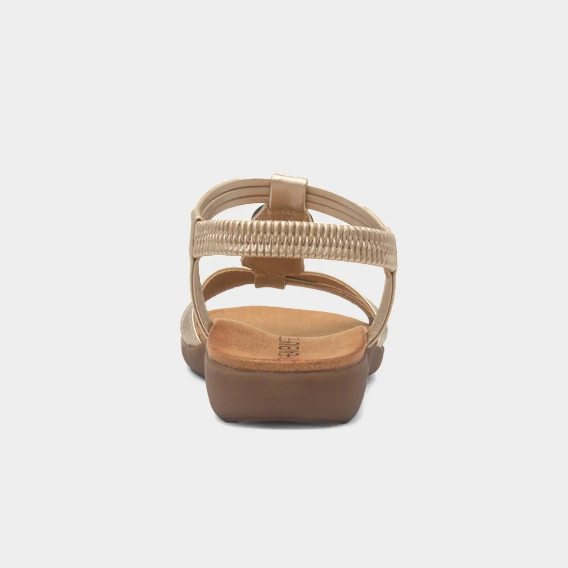 Heavenly Feet Alison Womens Gold Sandal