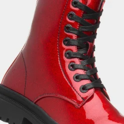 Heavenly Feet Amaya Womens Red Glitter Boot