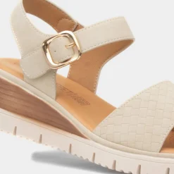 Heavenly Feet Amberley Stone Womens Wedge Sandal