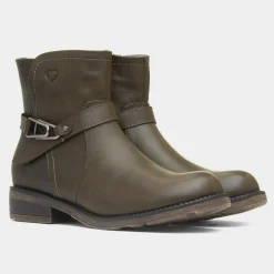 Heavenly Feet Cicely Womens Green Ankle Boot