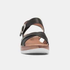 Heavenly Feet Destiny Womens Black Wedge Sandal