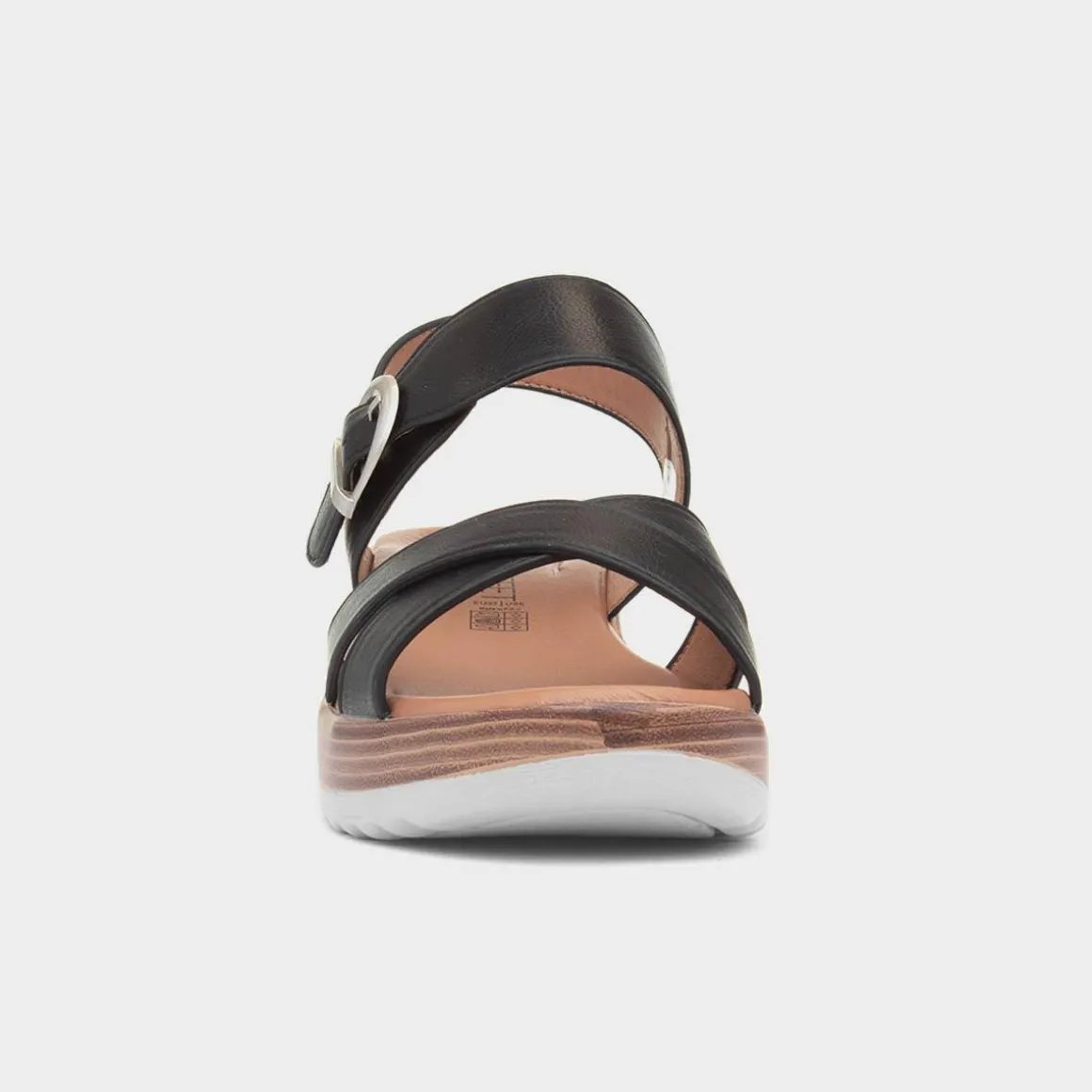 Heavenly Feet Destiny Womens Black Wedge Sandal