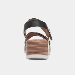 Heavenly Feet Destiny Womens Black Wedge Sandal