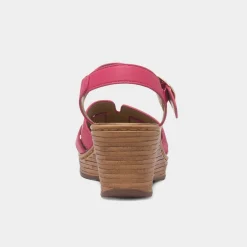 Heavenly Feet Dizzy Womens Pink Wedge Sandal