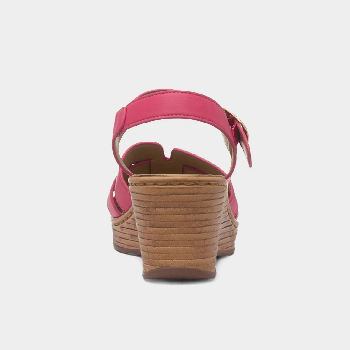 Heavenly Feet Dizzy Womens Pink Wedge Sandal
