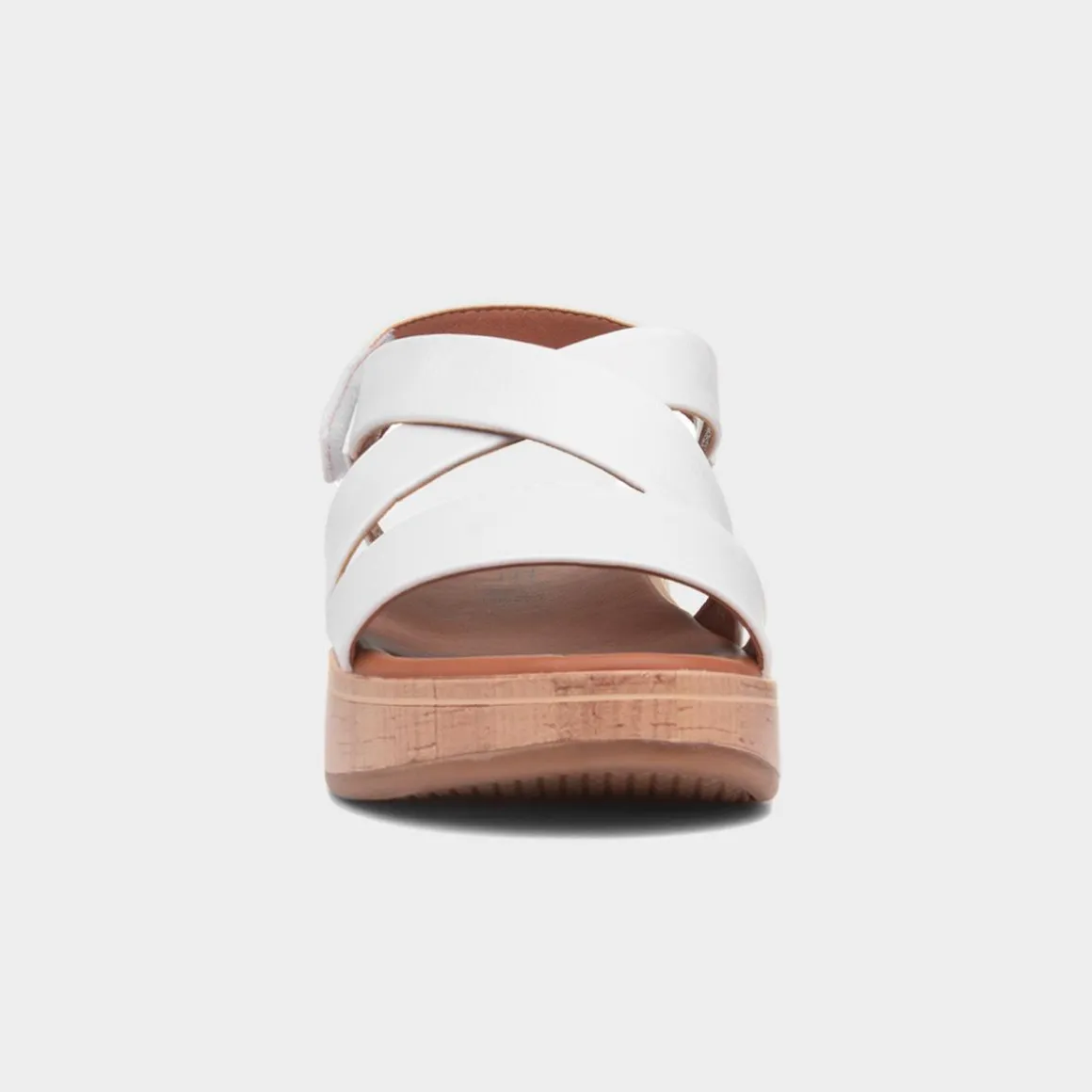 Heavenly Feet Harper Womens White Strappy Sandal