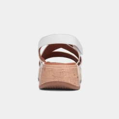 Heavenly Feet Harper Womens White Strappy Sandal