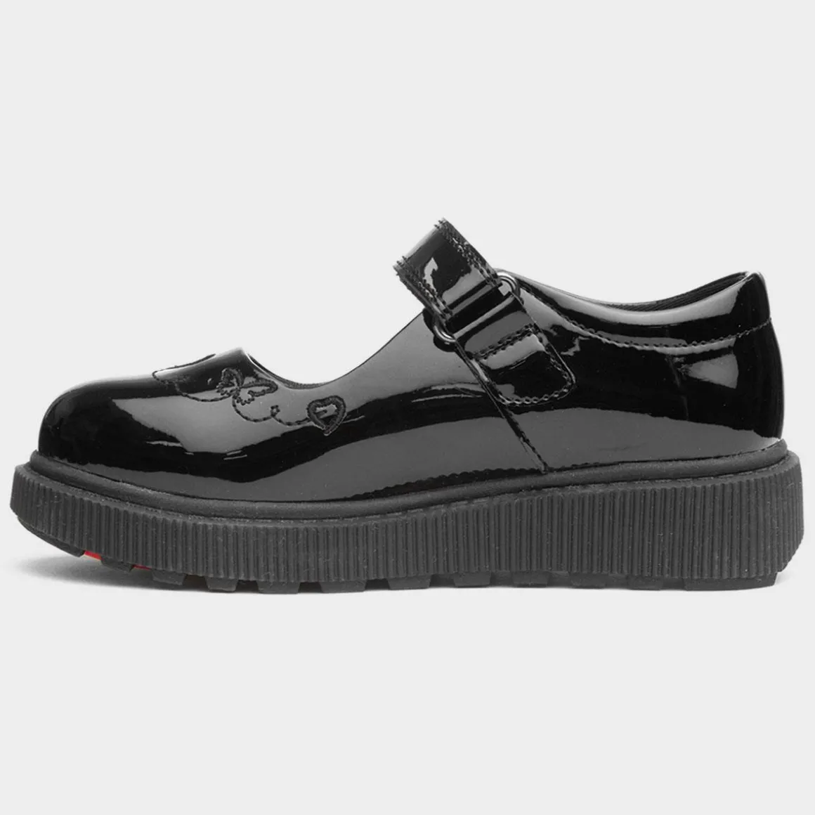 Heavenly Feet Iris Girls Black Patent School Shoe