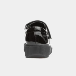 Heavenly Feet Iris Girls Black Patent School Shoe