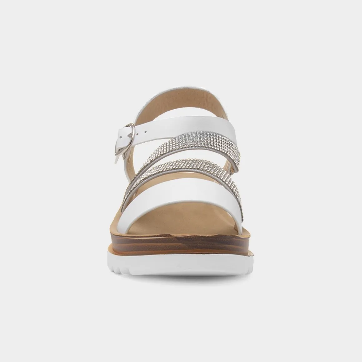 Heavenly Feet Janice Womens Wedge Diamante Sandal
