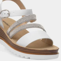 Heavenly Feet Janice Womens Wedge Diamante Sandal