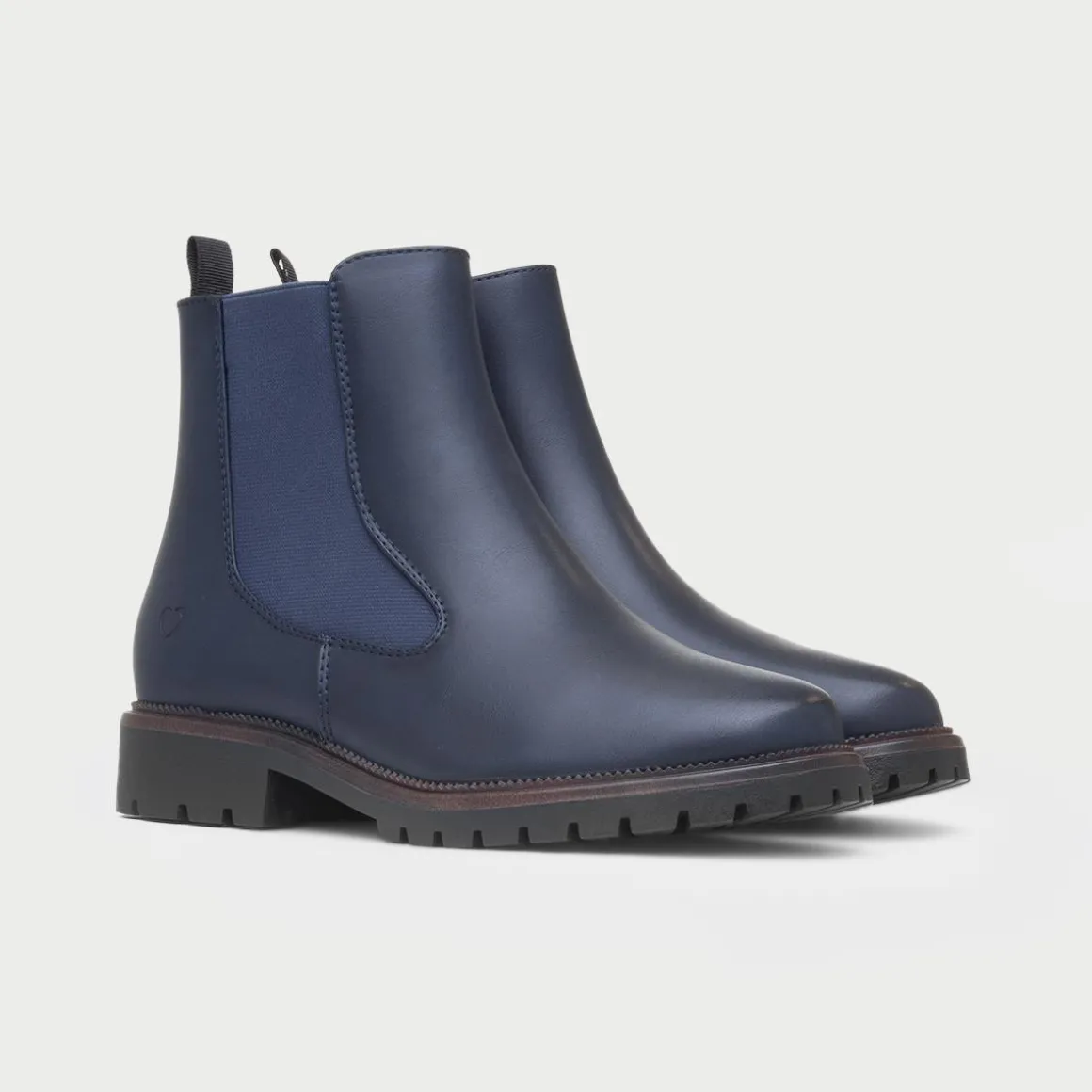Heavenly Feet Larissa Womens Navy Chelsea Boot