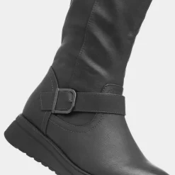 Heavenly Feet Linoa Womens Black Long Leg Boot