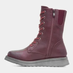 Heavenly Feet Martina Womens Burgundy Boot