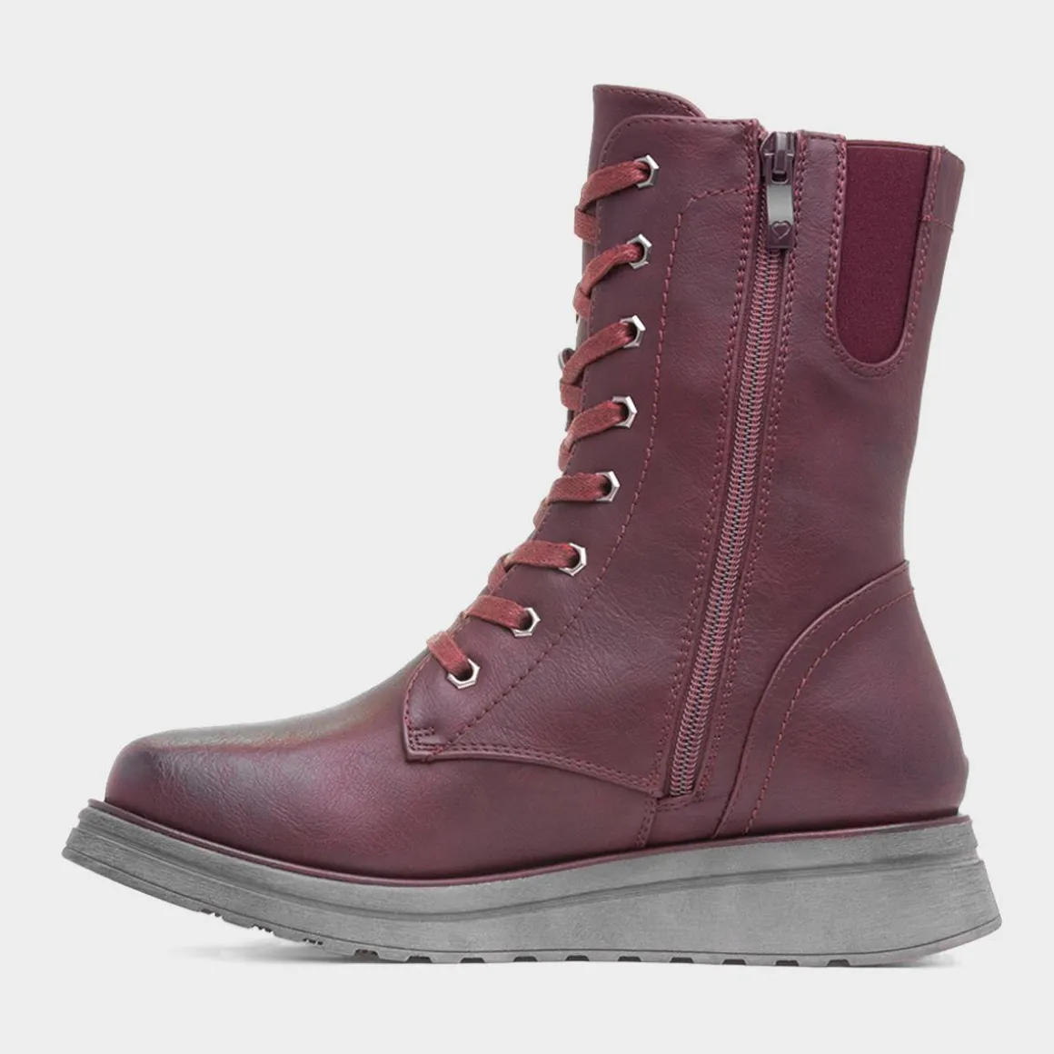Heavenly Feet Martina Womens Burgundy Boot