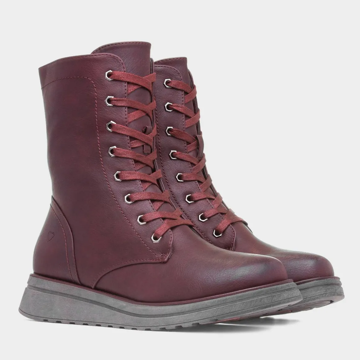 Heavenly Feet Martina Womens Burgundy Boot